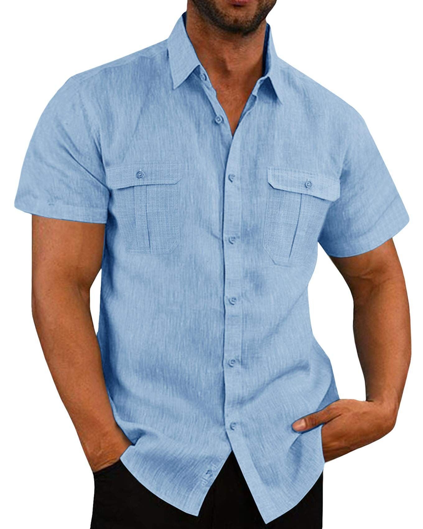 Men's shirt with double-purpose cuffs